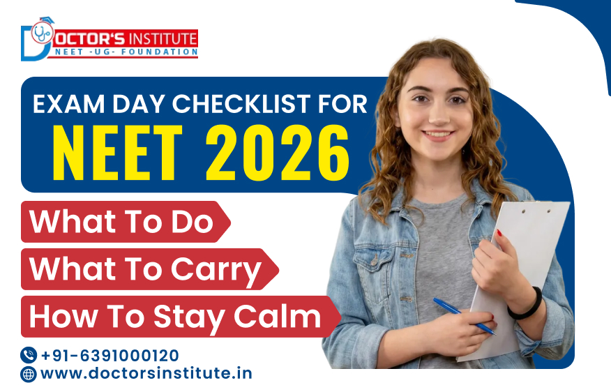 Exam Day Checklist for NEET 2026: What to Do, What to Carry, How to Stay Calm- Doctor’s Institute